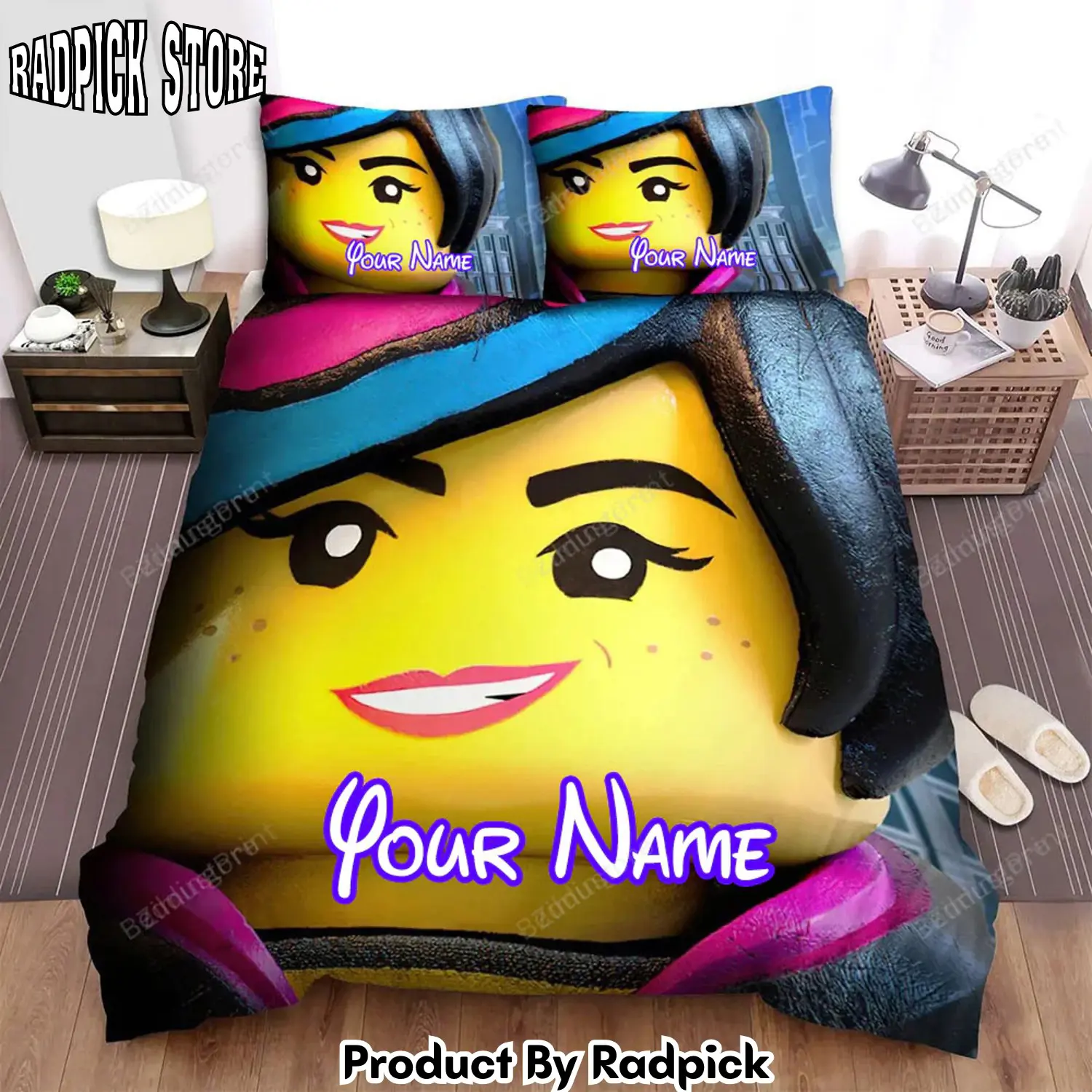 Radpick the lego movie lady lego movie poster bed sheets duvet cover personalized name bedding sets rp3271116